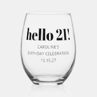 Bold Typography Modern 21st Birthday Party Custom
