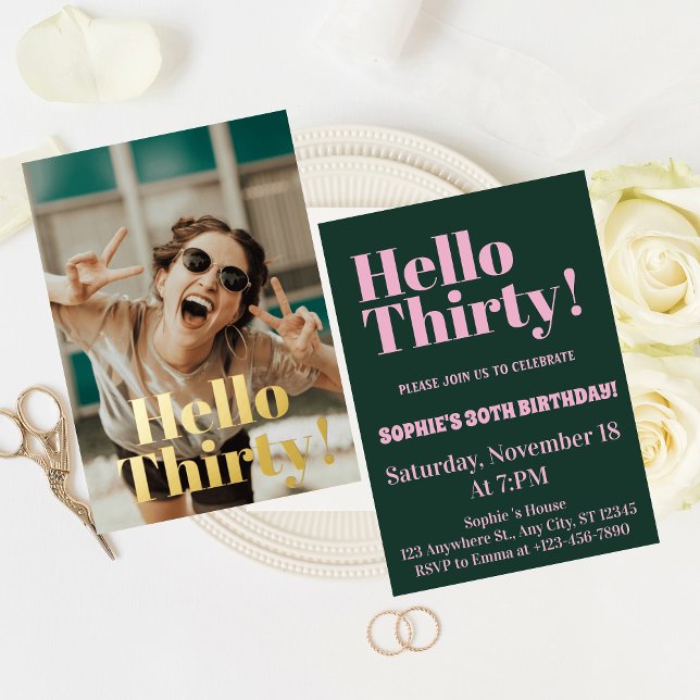  Bold Typography Modern 30th Birthday Party Gold (Creator Uploaded)