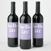 Bold Typography Modern Lavender Birthday Party 50
