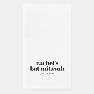 Bold Typography Modern Personalised White  Napkin