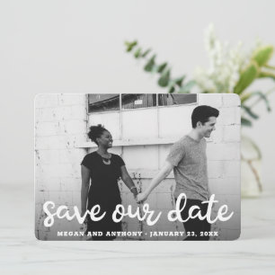 Bold Typography Modern Wedding Save The Date