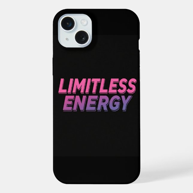 Bold Typography Phone Cover with Gradient "Limitle (Back)