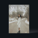 Bold Typography Photo Modern Christmas Holiday Card<br><div class="desc">Modern Christmas card featuring "Merry Christmas" in bold typography.</div>