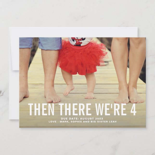 Bold Typography Photo Pregnancy Announcement (Front)