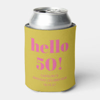 Bold Typography Pink Yellow Modern 50th Birthday
