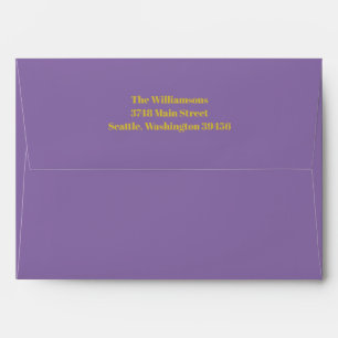 Bold Typography Purple Yellow Modern Birthday Envelope