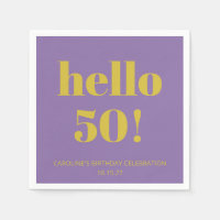Bold Typography Purple Yellow Modern Birthday