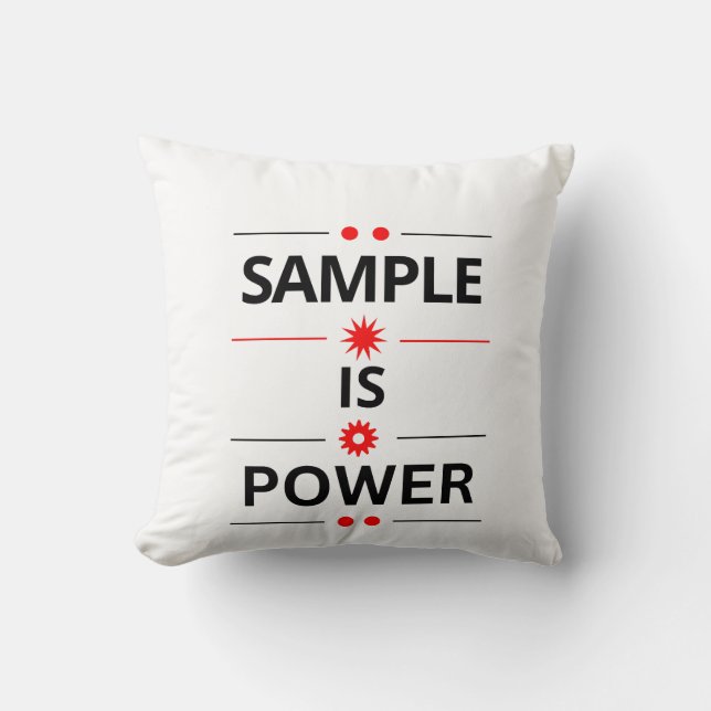 Bold Typography Quote  Cushion (Front)