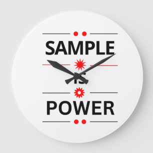 Bold Typography Quote  Large Clock