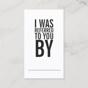 Bold Typography Referral Card