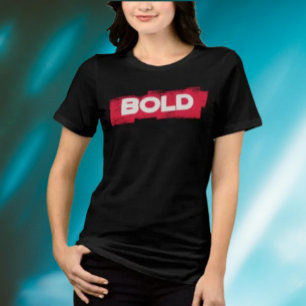 BOLD Typography Shirt – Minimalist Red and White