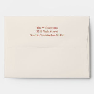 Bold Typography Terracotta Modern 50th Birthday  Envelope