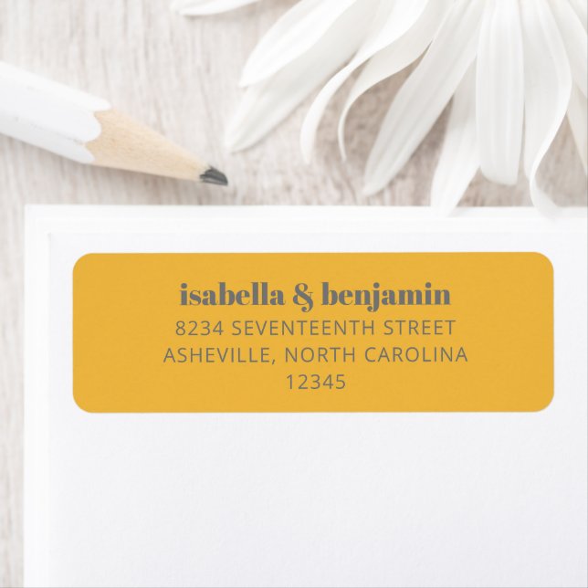 Bold Typography Yellow and Grey Modern Wedding Inv (Insitu)