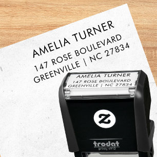 Bold Uppercase Personalised Address Stamp