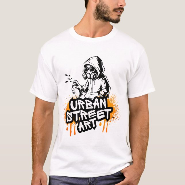  Bold Urban Street Art Graffiti Style Tee (Front)