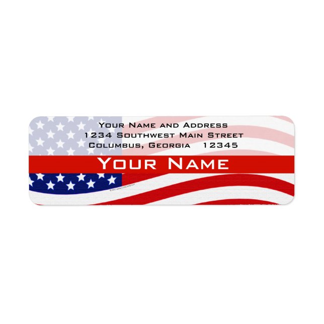 Bold USA Theme, Custom Personalised Design (Front)
