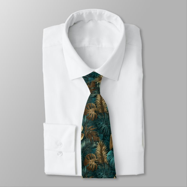 Bold Valentine Gifts For Boyfriend Tropical Flower Tie (Tied)