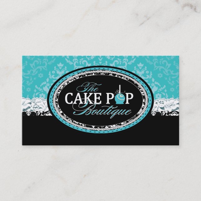 Bold Vintage Cake Pops  Business Cards (Front)