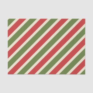 Bold Vintage Elegant Christmas Candy Cane Tissue Paper