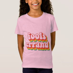 Bold Vintage "Fools Errand" Graphic Print T-Shirt