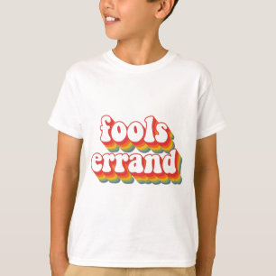 Bold Vintage "Fools Errand" Graphic Print T-Shirt