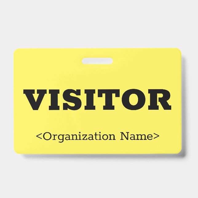 Bold "VISITOR" Badge ID Badge (Front)