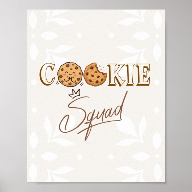 Bold Wall Art Poster | cookie squad (Bold Sans Ser (Front)