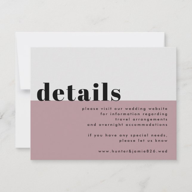 Bold "We Do" Light Mauve Collection Enclosure Card (Front)