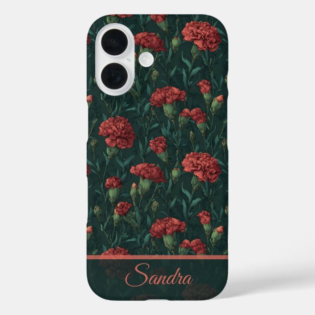 Bold Wedding Favours Carnation Flower Name Case-Mate iPhone Case (Back)