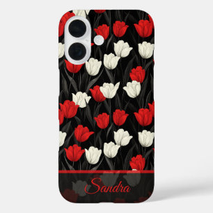 Bold Wedding Gift Tulip Flower Name iPhone 16 Case