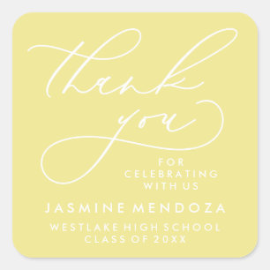 BOLD WHIMSICAL CALLIGRAPHY THANK YOU STICKER