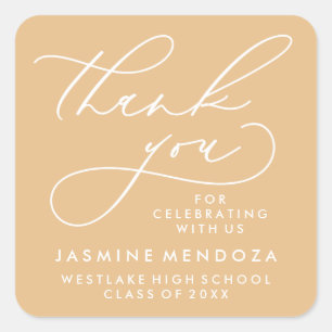 BOLD WHIMSICAL CALLIGRAPHY THANK YOU STICKER