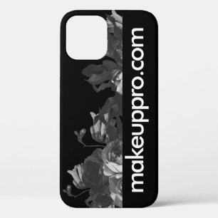 Bold White Snow Makeup Website Black Rose Bouquet iPhone 12 Case