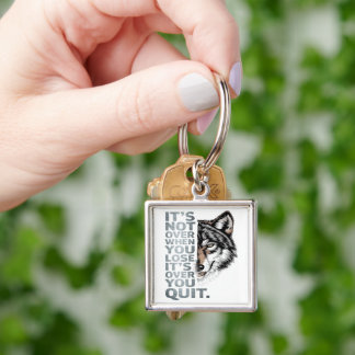 Bold Wolf Motivational Design: Perseverance Key Ring