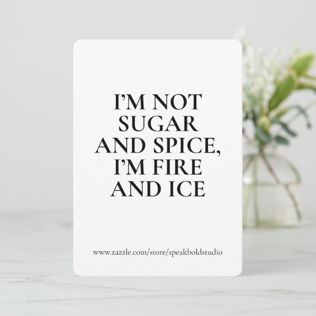 Bold Women Empowerment Greeting Card For Women (Standing Front)