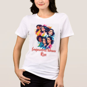 Bold Women Watercolor Portrait Tri-Blend Shirt