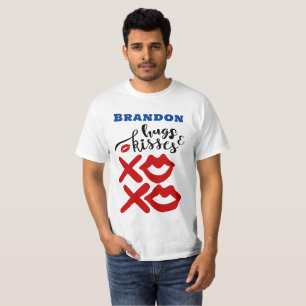 Bold XOXO Hugs & Kisses Valentines Day Gift Men's T-Shirt