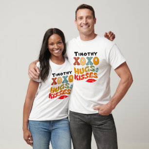 Bold XOXO Hugs & Kisses Valentines day Gift T-Shirt