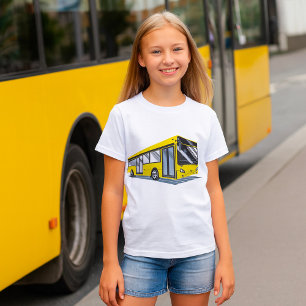 Bold Yellow City Bus Public Transport T-Shirt