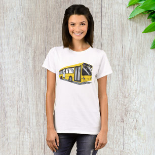 Bold Yellow City Bus Public Transport T-Shirt