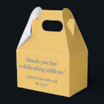 Bold Yellow Grey Custom Cute Bat Mitzvah Thank You Favour Box<br><div class="desc">Bold Typography Yellow Grey Custom Cute Bat Mitzvah Thank You Favour Box</div>