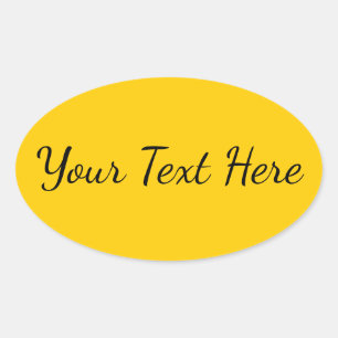 Bold Yellow Oval Sticker