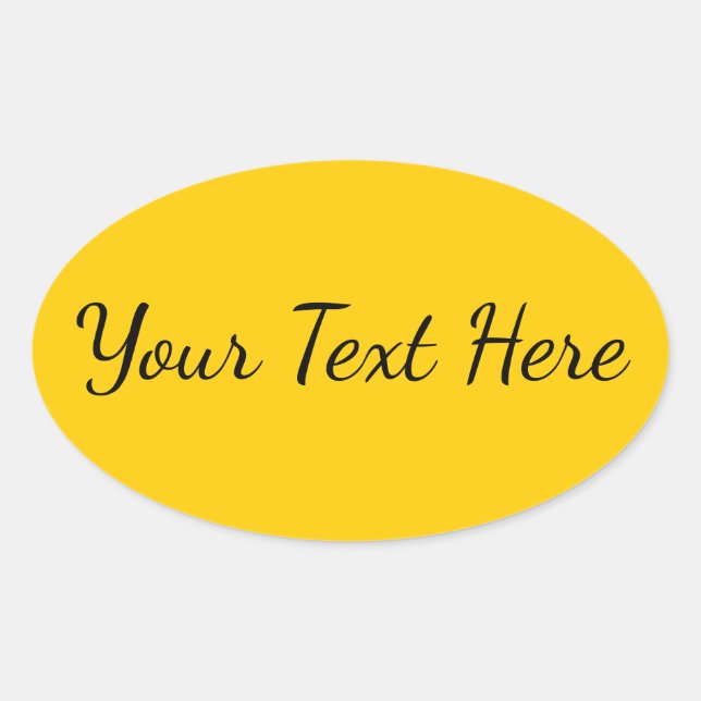 Bold Yellow Oval Sticker (Front)