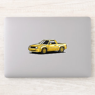 Bold Yellow Pickup Toon