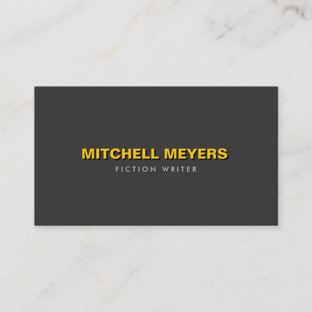 BOLD YELLOW SHADOW Business Card (Front)