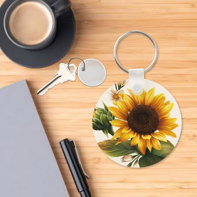 Bold Yellow Sunflower Key Ring (Creator Uploaded)