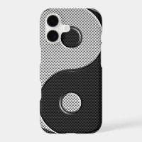 Bold Yin Yang in Carbon Fibre Print Style