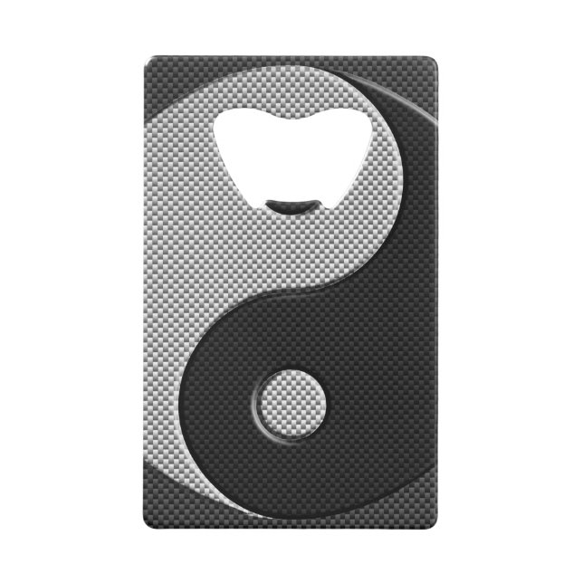 Bold Yin Yang in Carbon Fibre Print Style (Back)