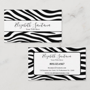 Bold Zebra Print Business Card
