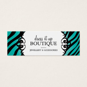 Bold Zebra Print Jewellery Designer Hang Tags